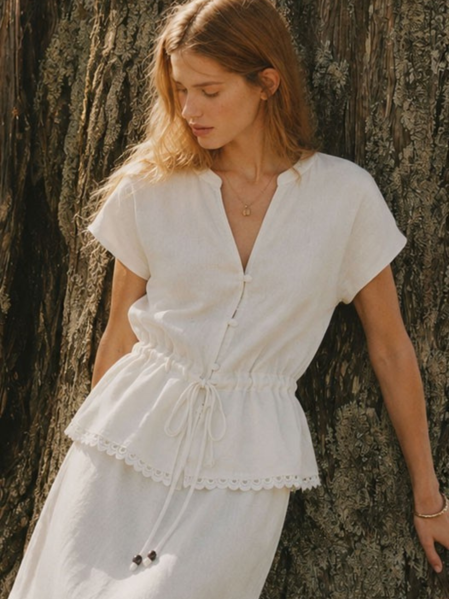 Wilma Linen Boho Blouse