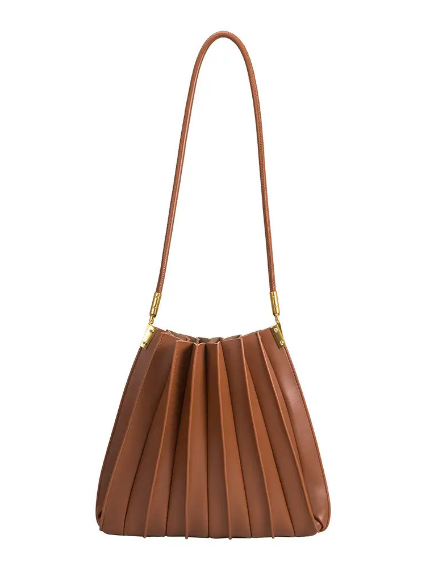 Carrie Pleated Vegan Shoulder Bag