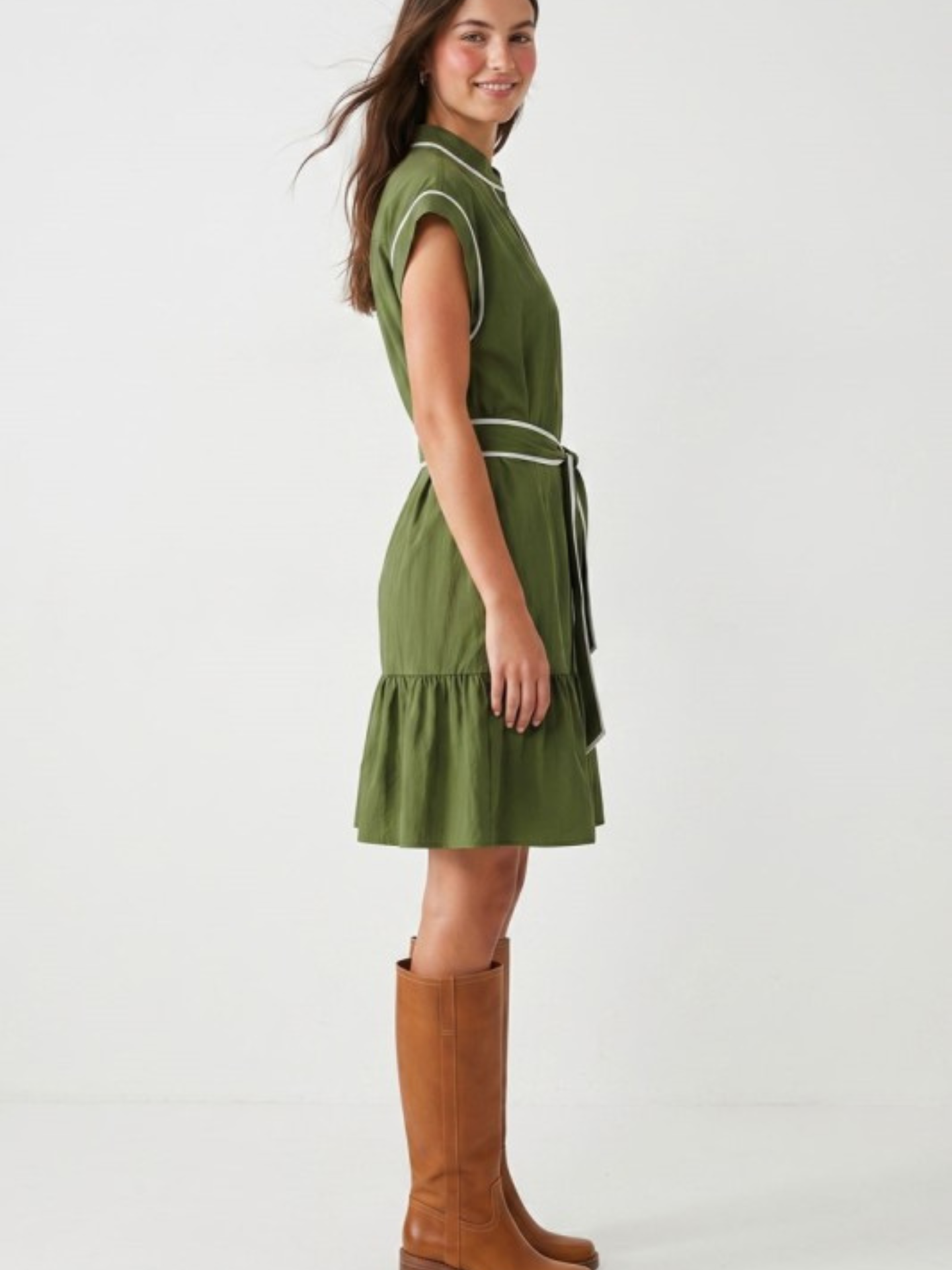 Piping Hem Mini Dress
