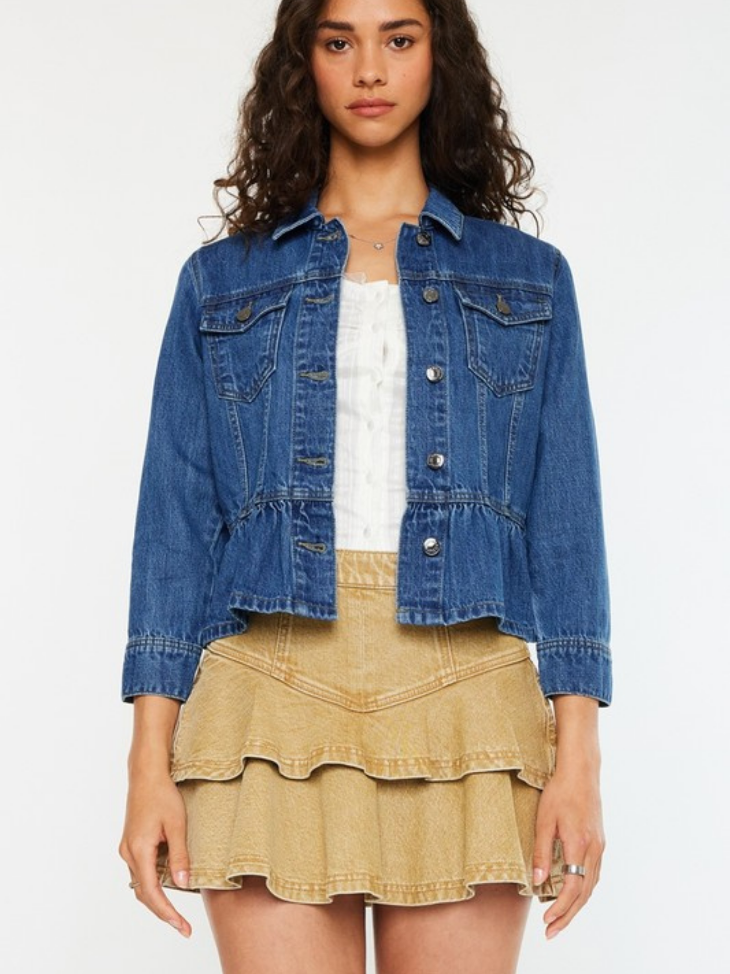 Peplum Denim Jacket