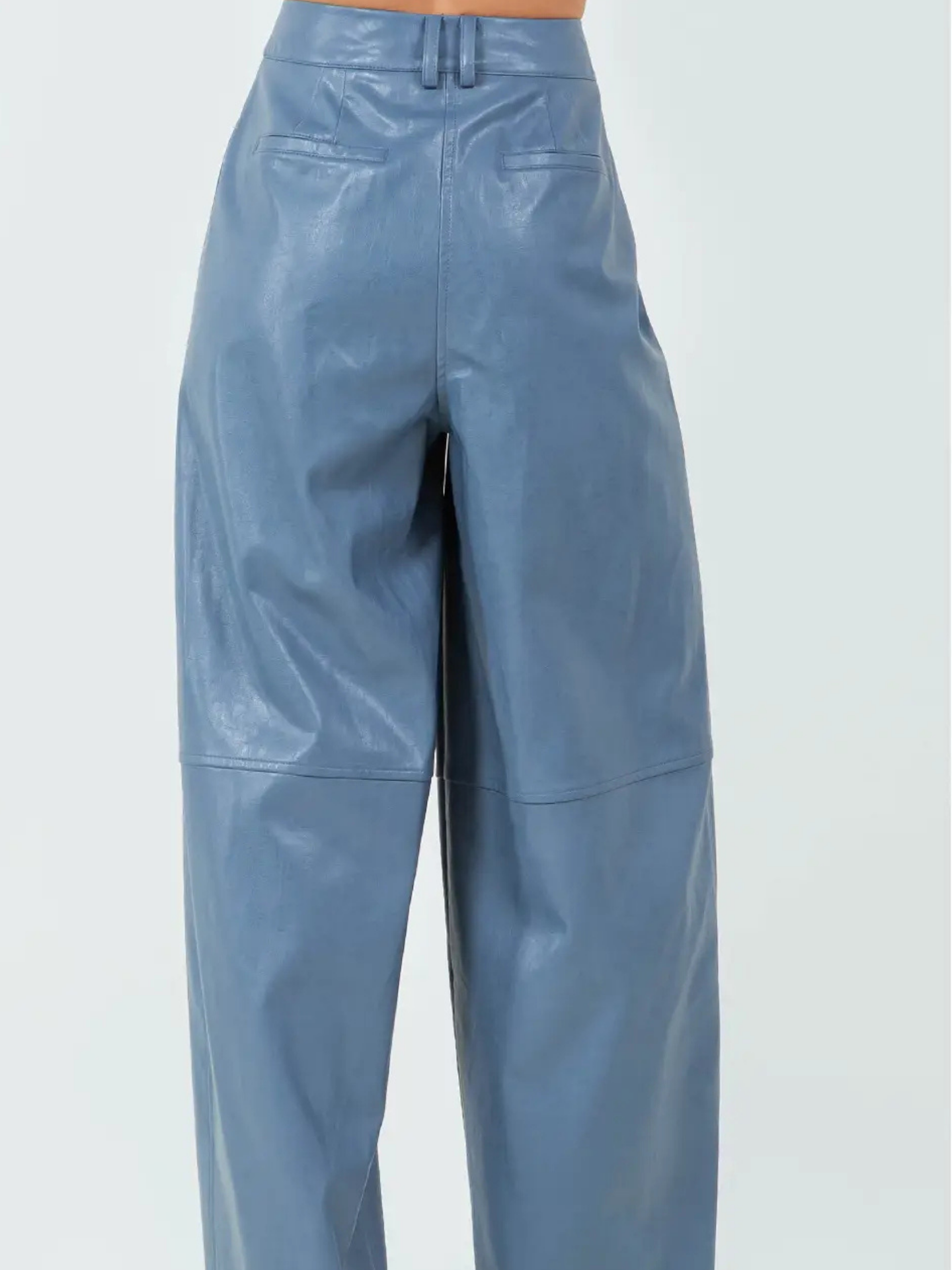 Pleather Barrel Trousers