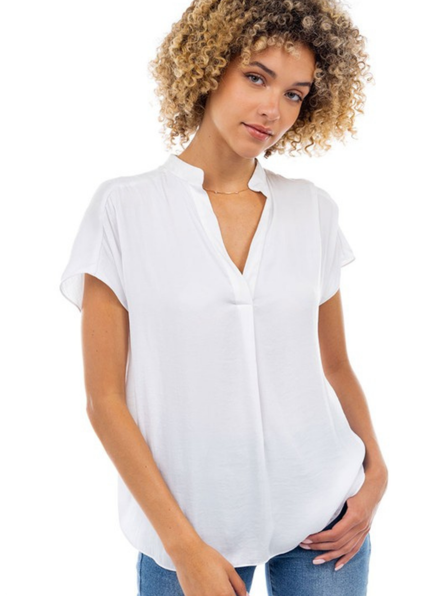 Satin Pullover Blouse