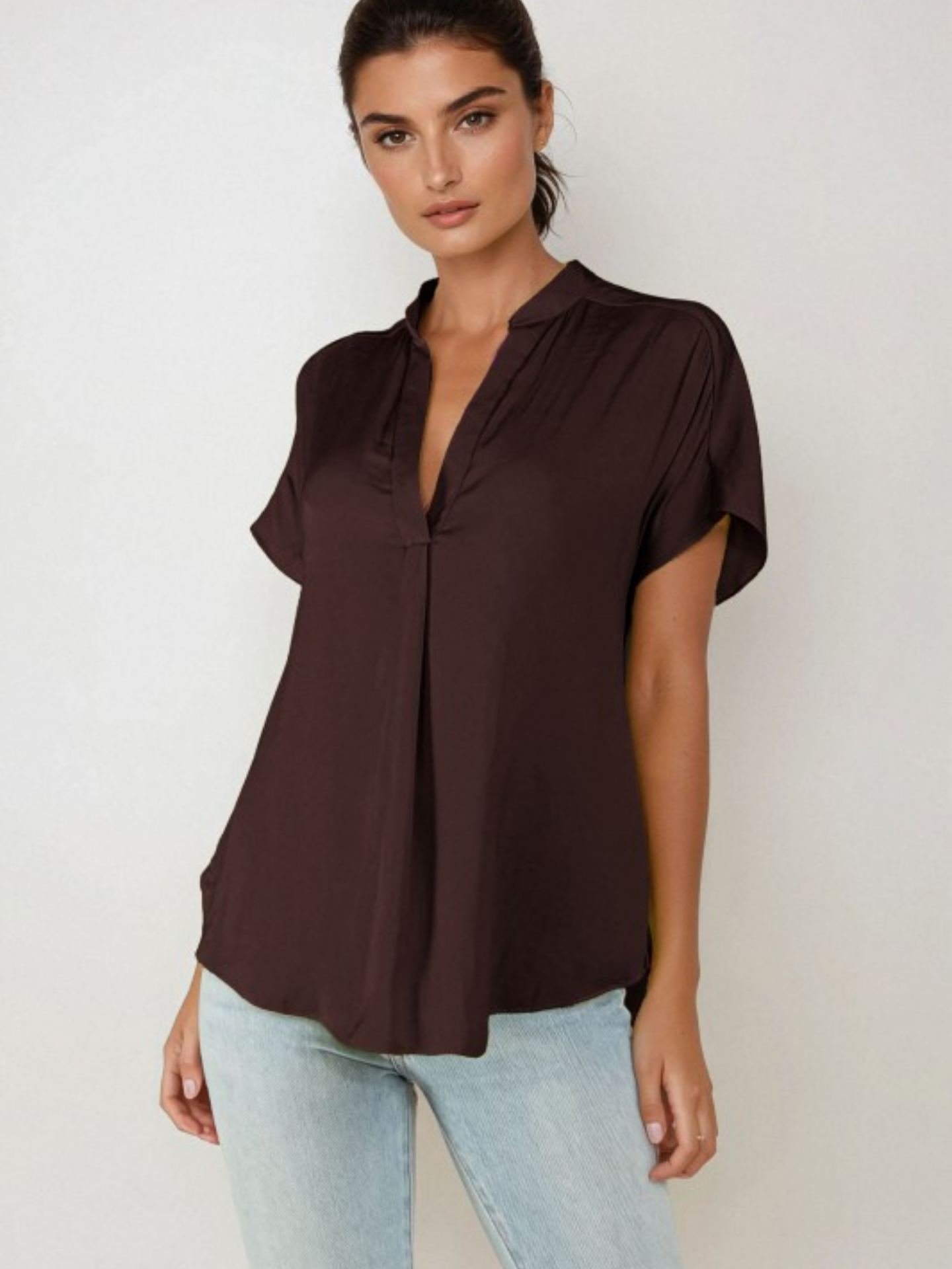 Satin Pullover Blouse