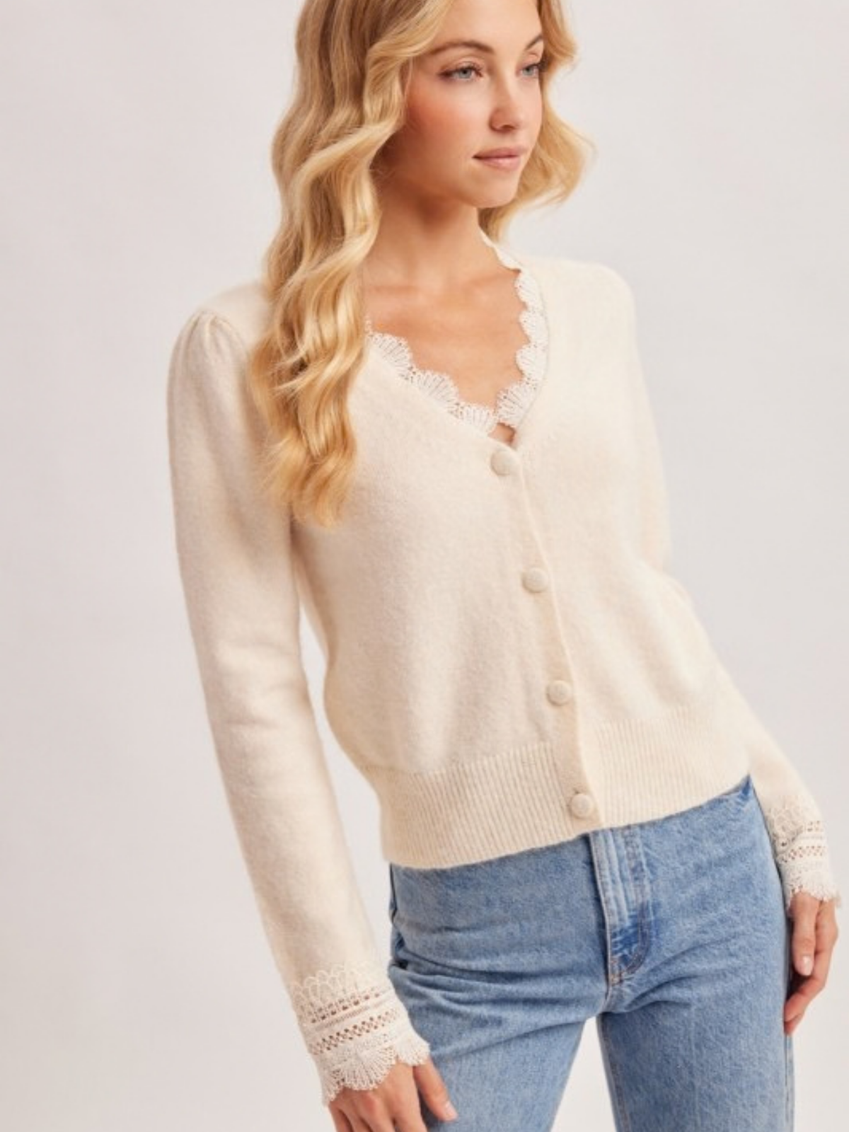 Lace Trim Cardigan