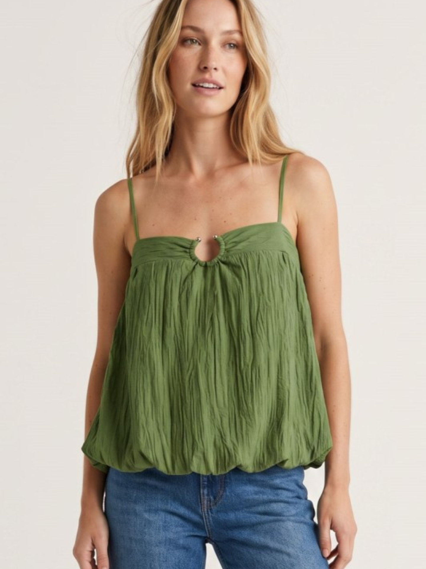 Ring Detail Bubble Top