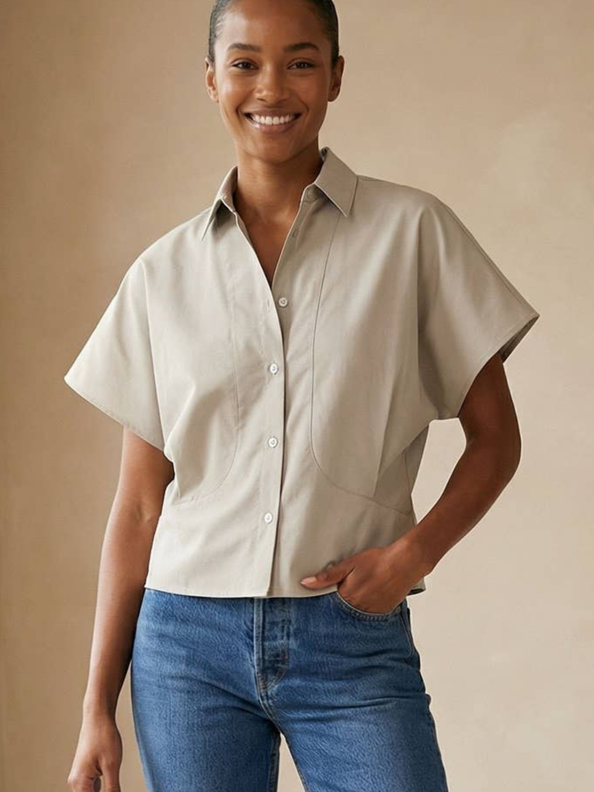 Tailored Short Sleeve Button Down