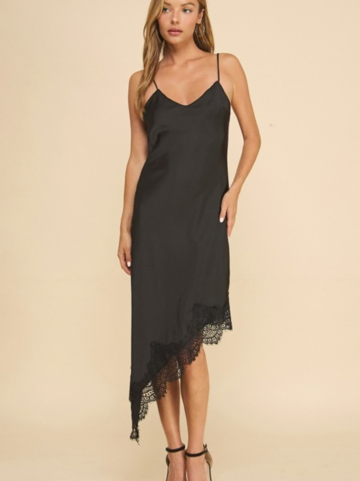 Asym Lace Slip Dress