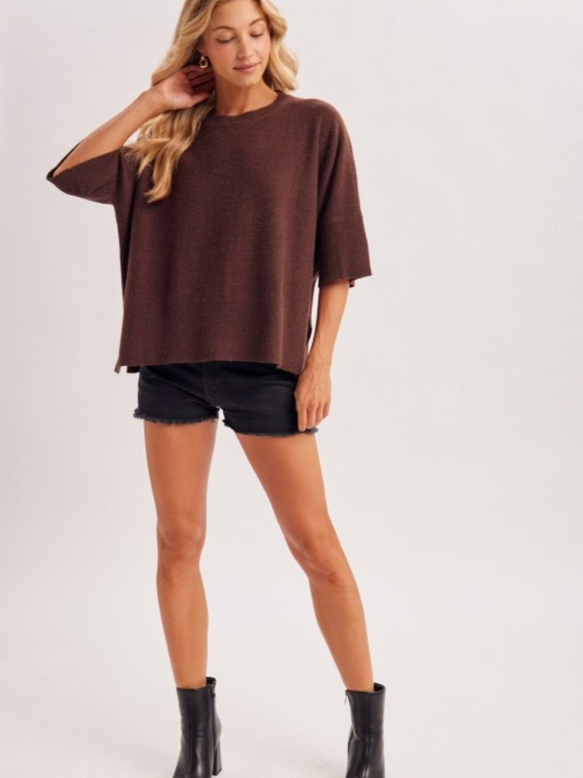 Boxy Short Sleeve Sweater