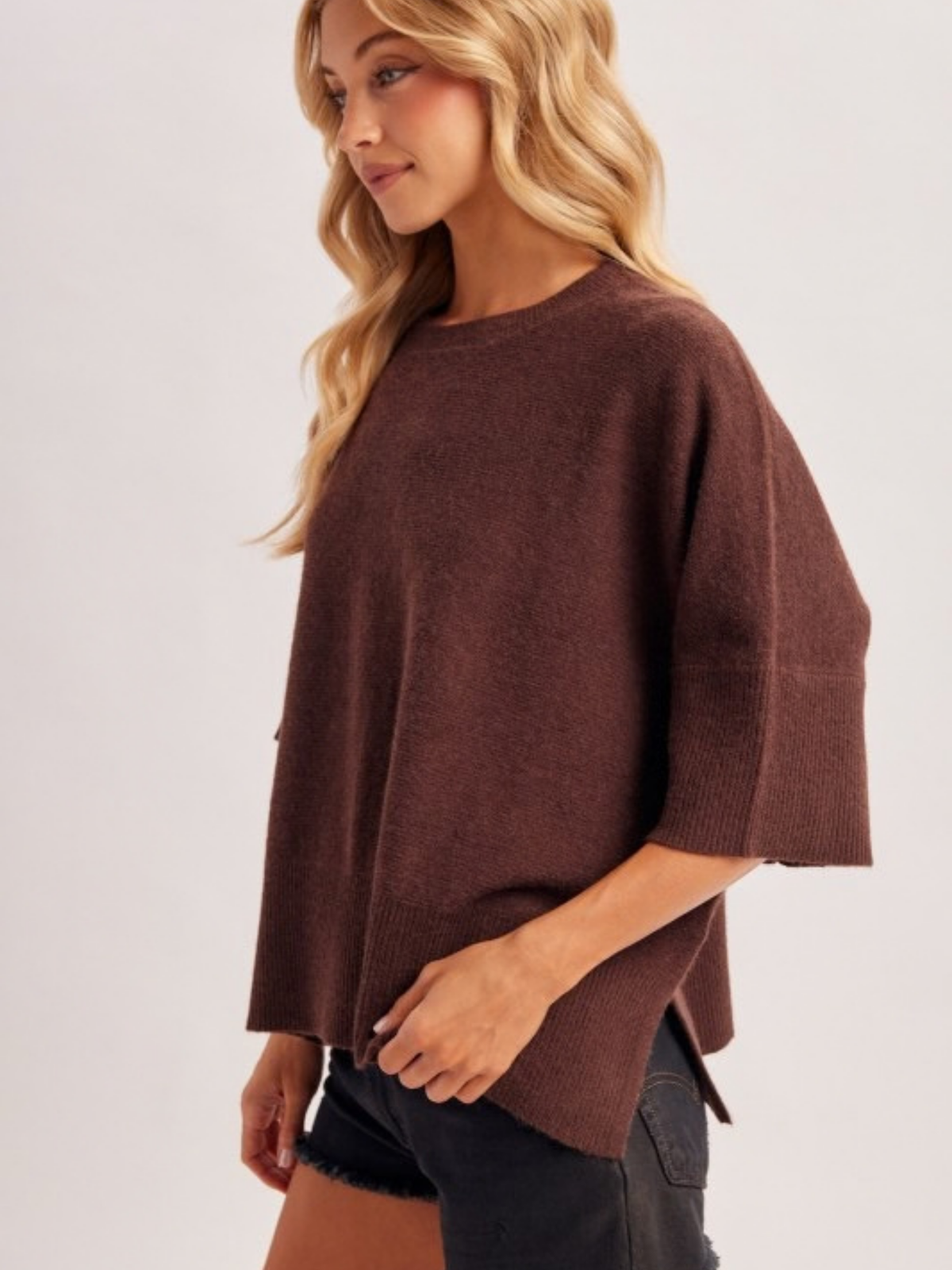 Boxy Short Sleeve Sweater