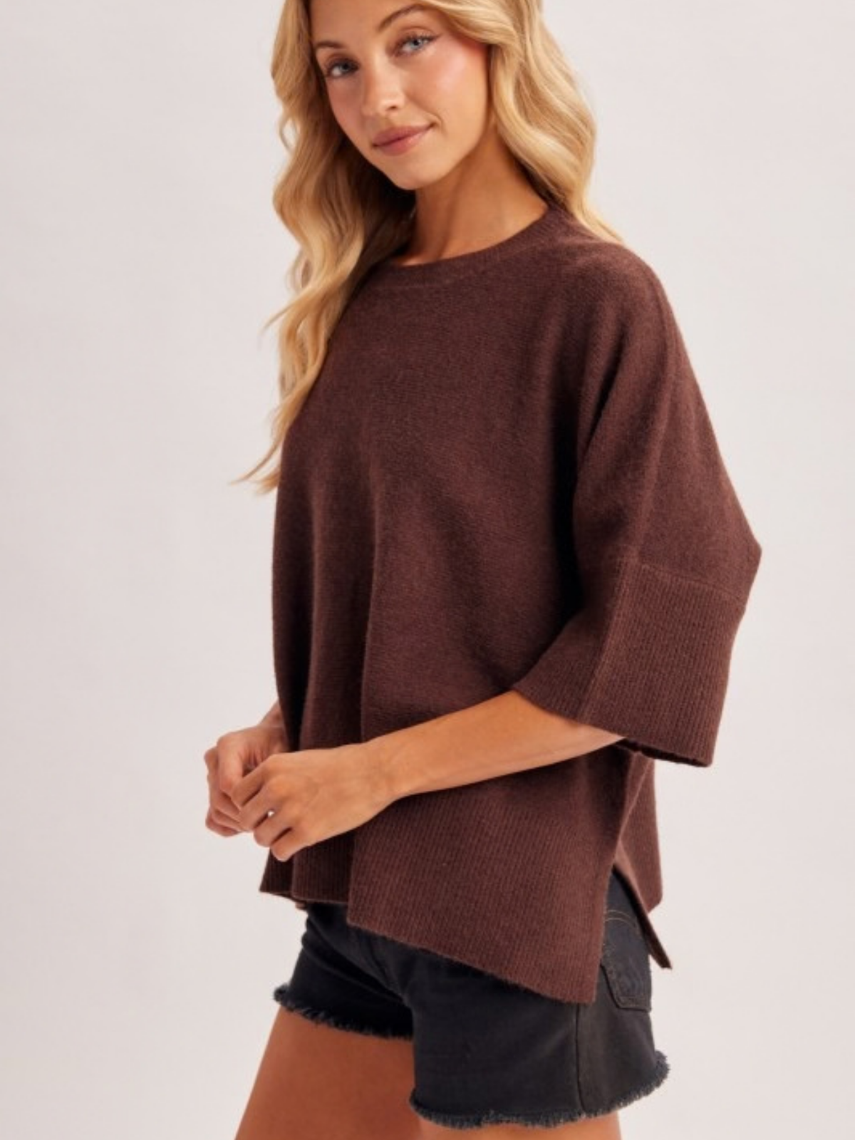 Boxy Short Sleeve Sweater