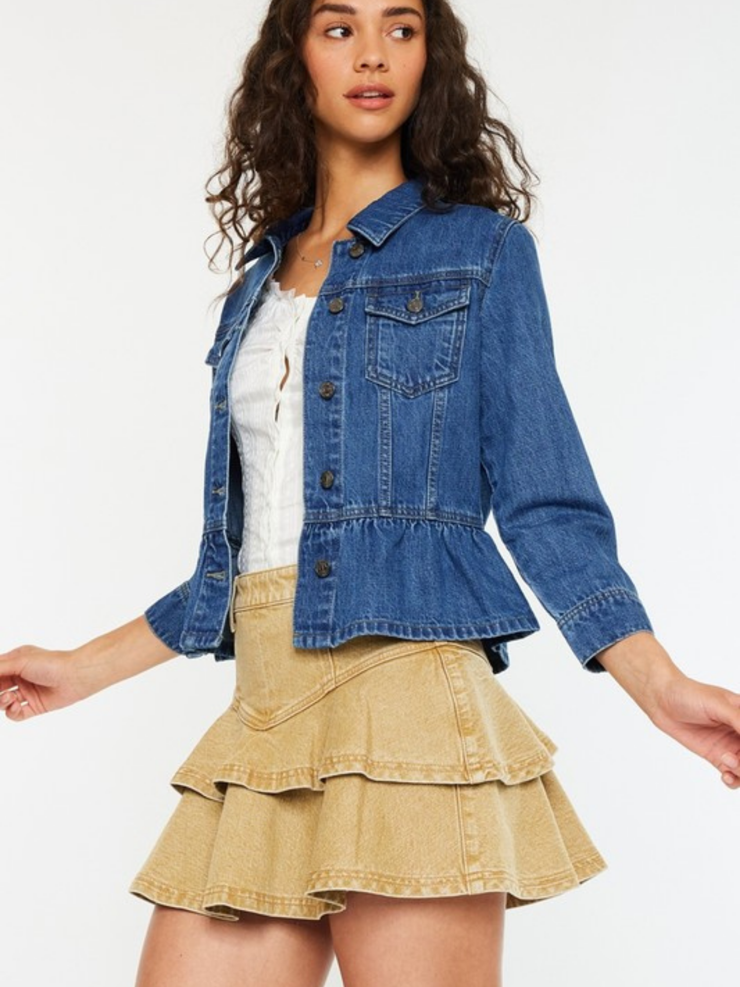 Peplum Denim Jacket