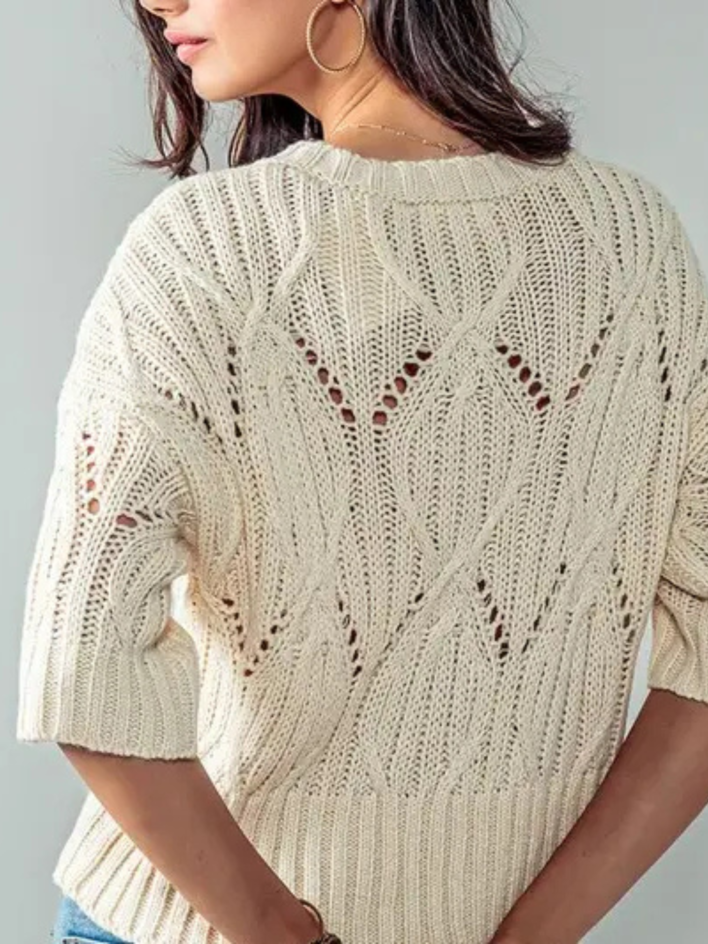 Crochet Crewneck Sweater