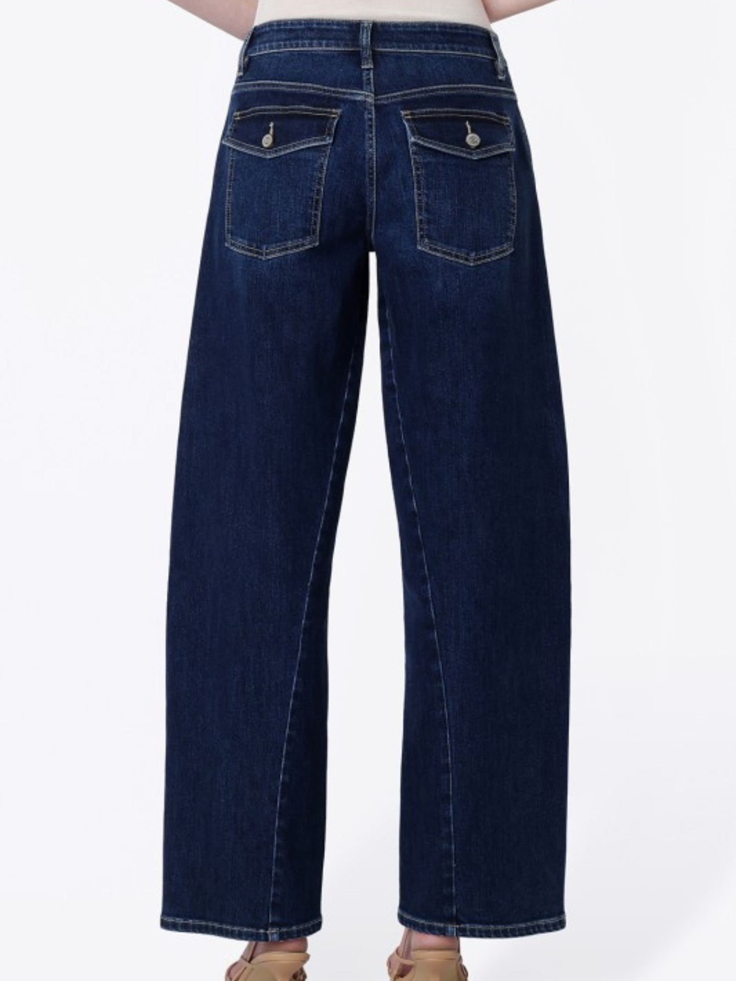 Dark Barrel Denim with Statement Pockets