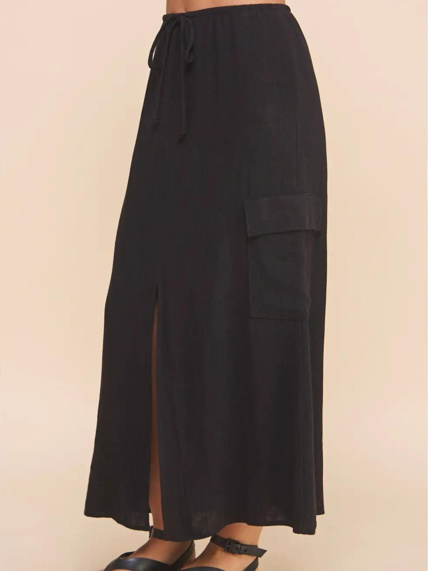 Linen Cargo Skirt