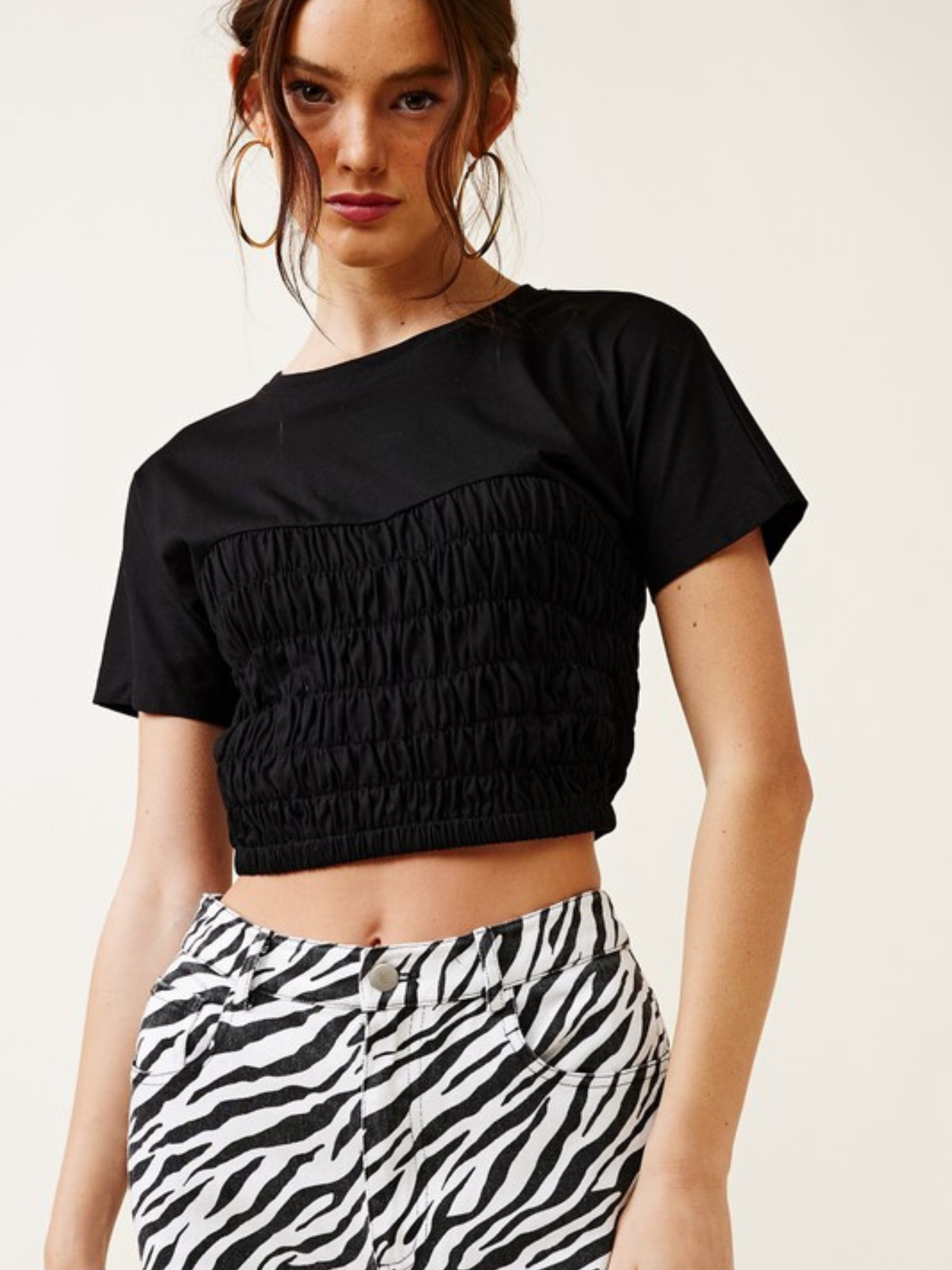 June Ruched Waist Tee - Mimi & Rae