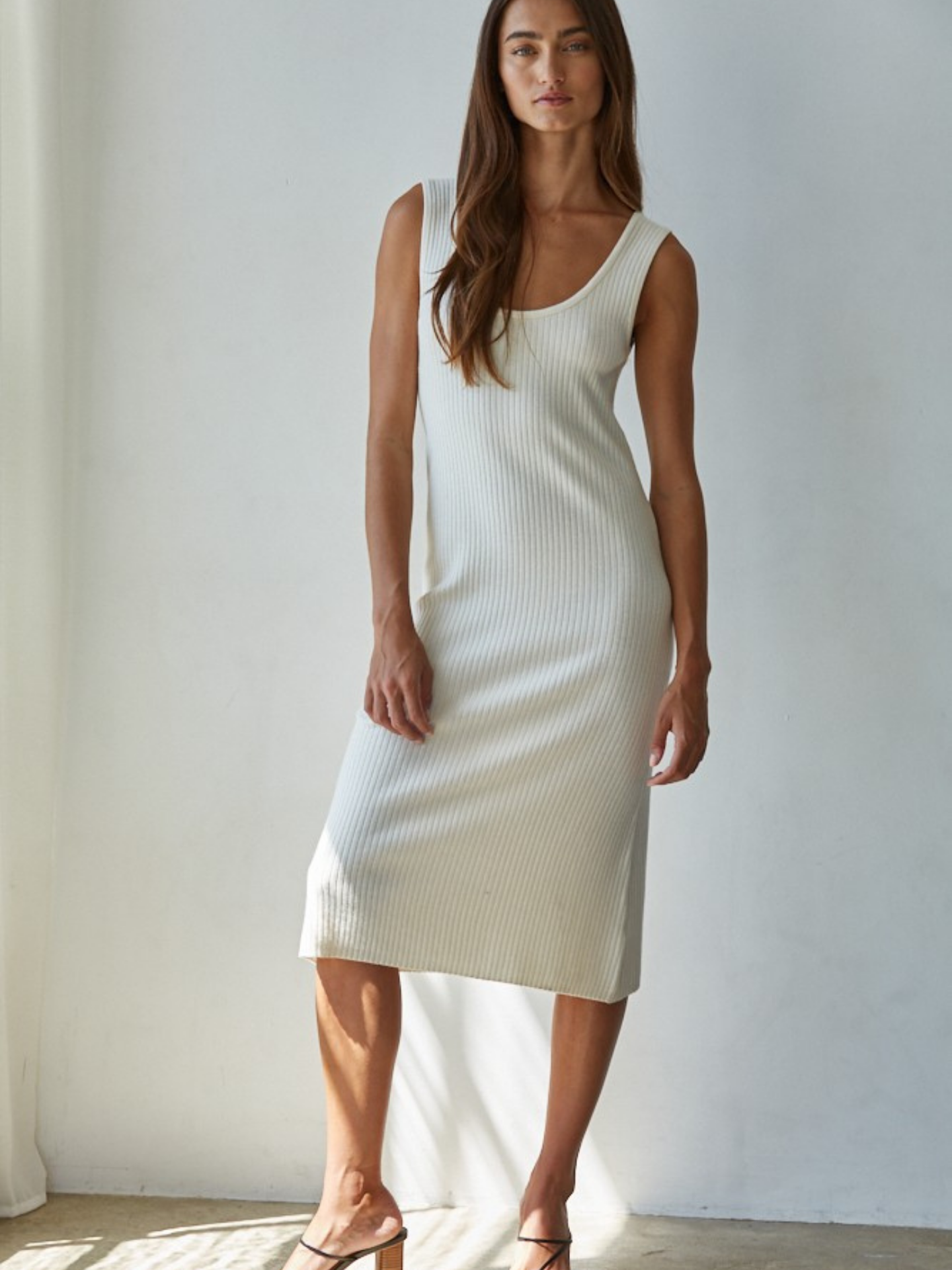 Mimi & Rae I Cream  Midi Kit Scoop Neck Dress