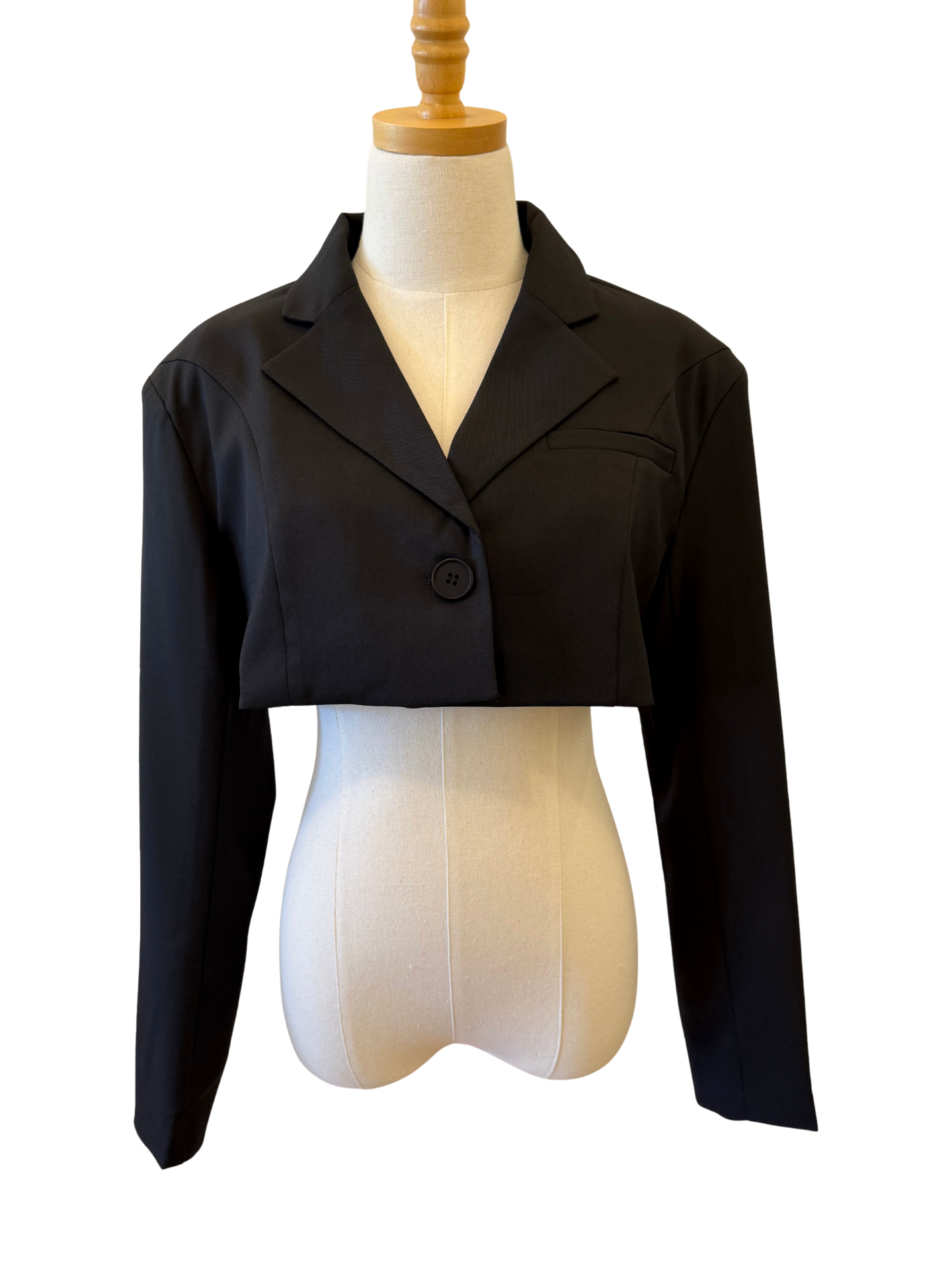 Mimi & Rae I One button cropped blazer