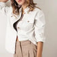 Tortoise Button Shirt Jacket