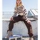 Brown Utility Cargo Joggers