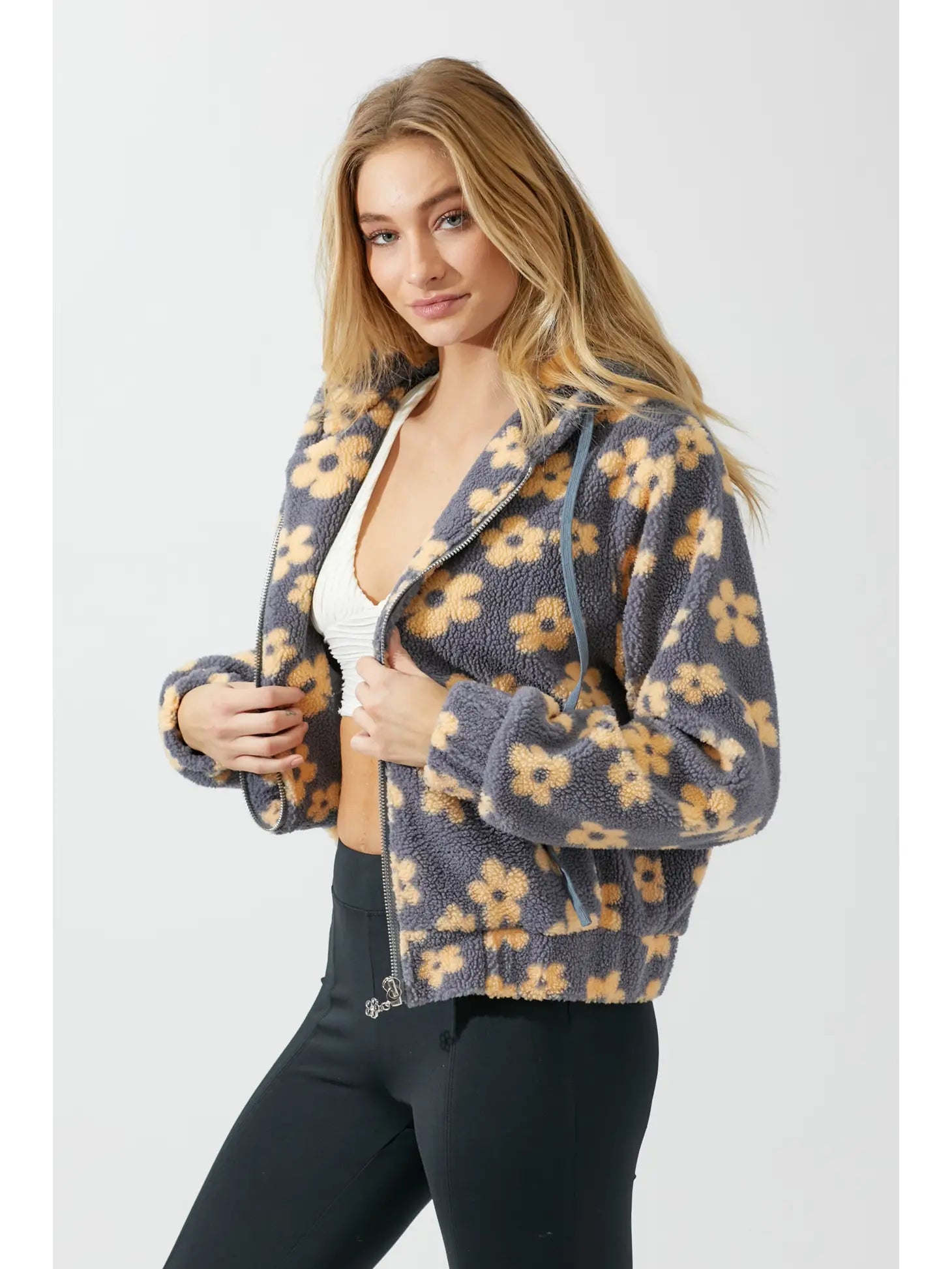 Teddy Daisy Print Jacket