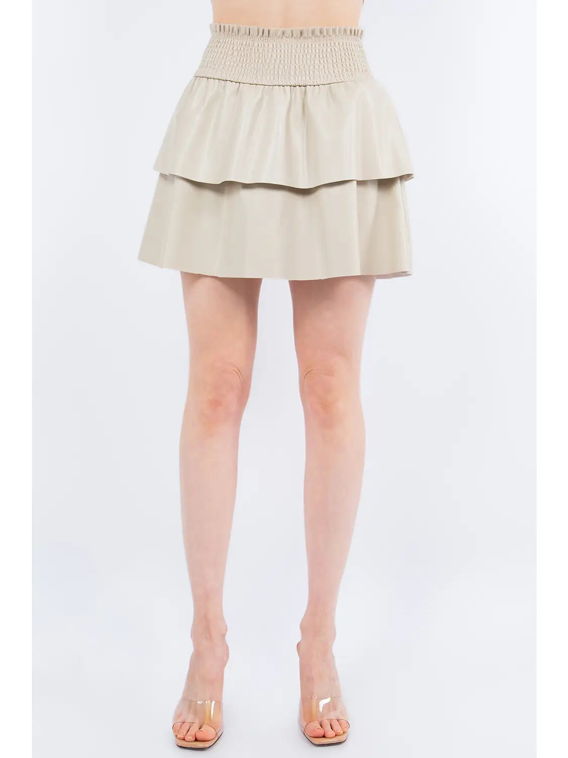Tiered & Smocked Mini Skirt