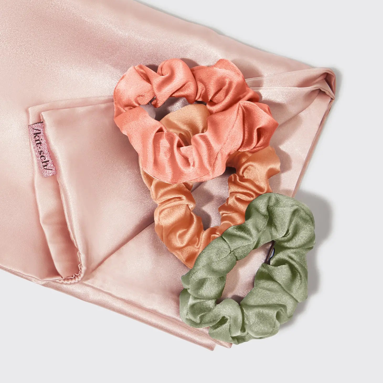 Holiday Satin Pillowcase and Scrunchie Set