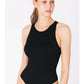 Ribbed High Neck Bodysuit