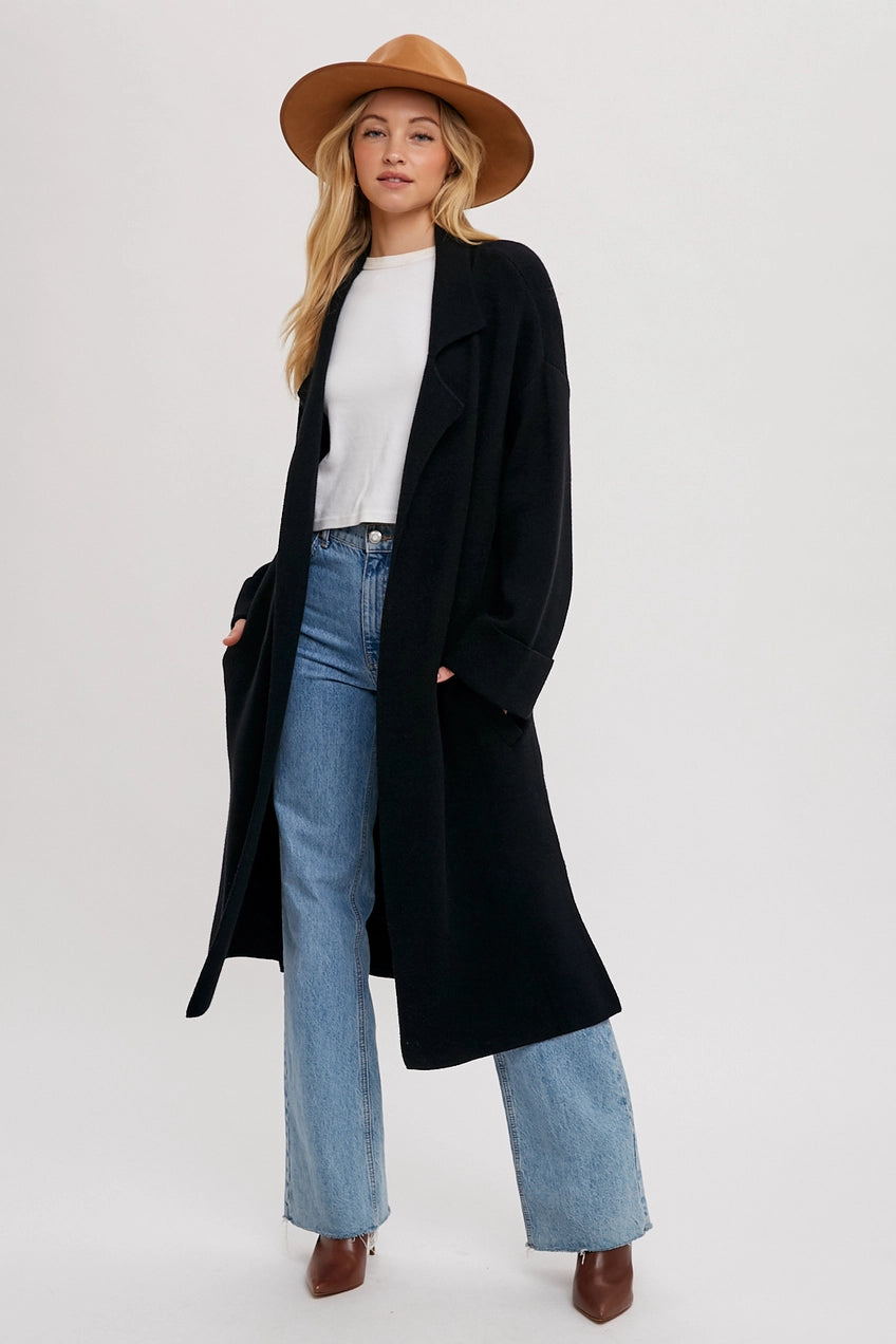 Effortless Knitted Trench Coat