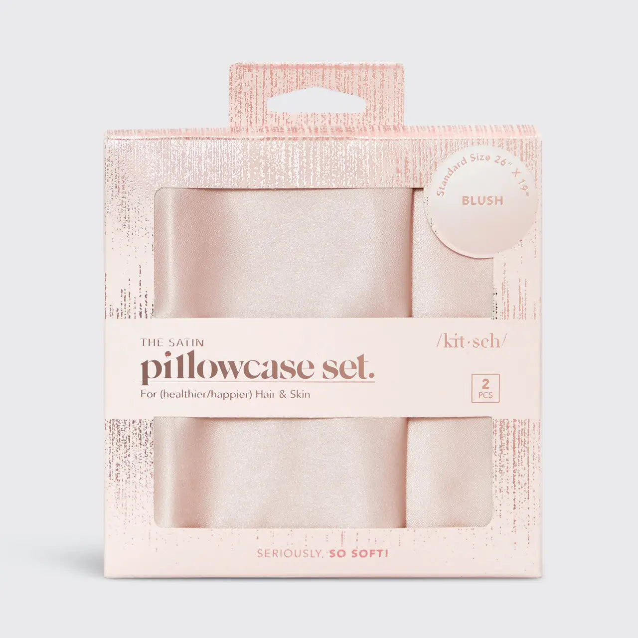 Holiday Satin Pillowcase Set in Blush