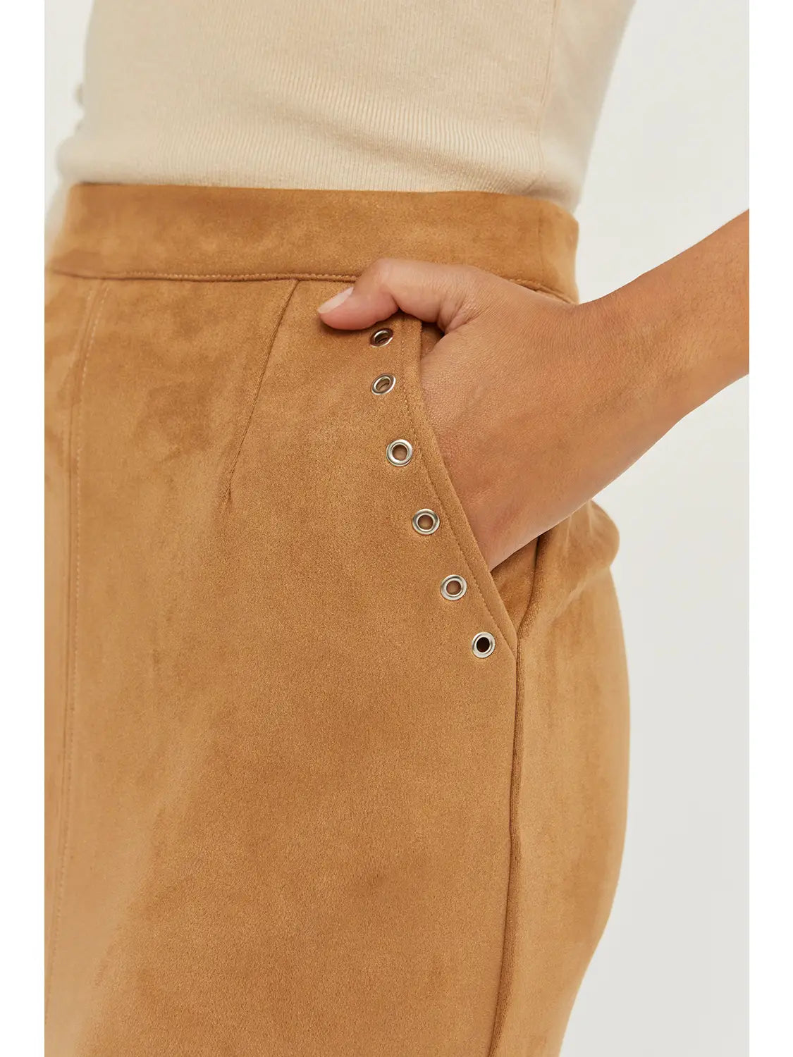 Letty Vegan Suede Fringe Skirt