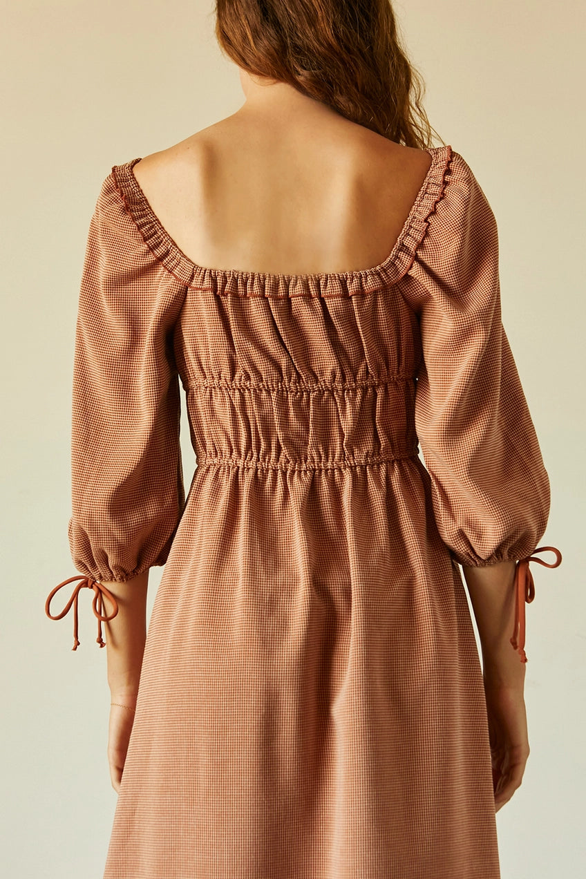 Jaylene Check Midi Dress