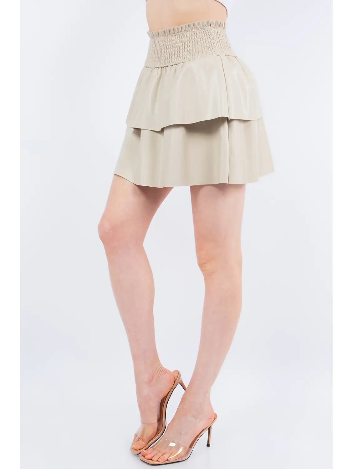 Tiered & Smocked Mini Skirt