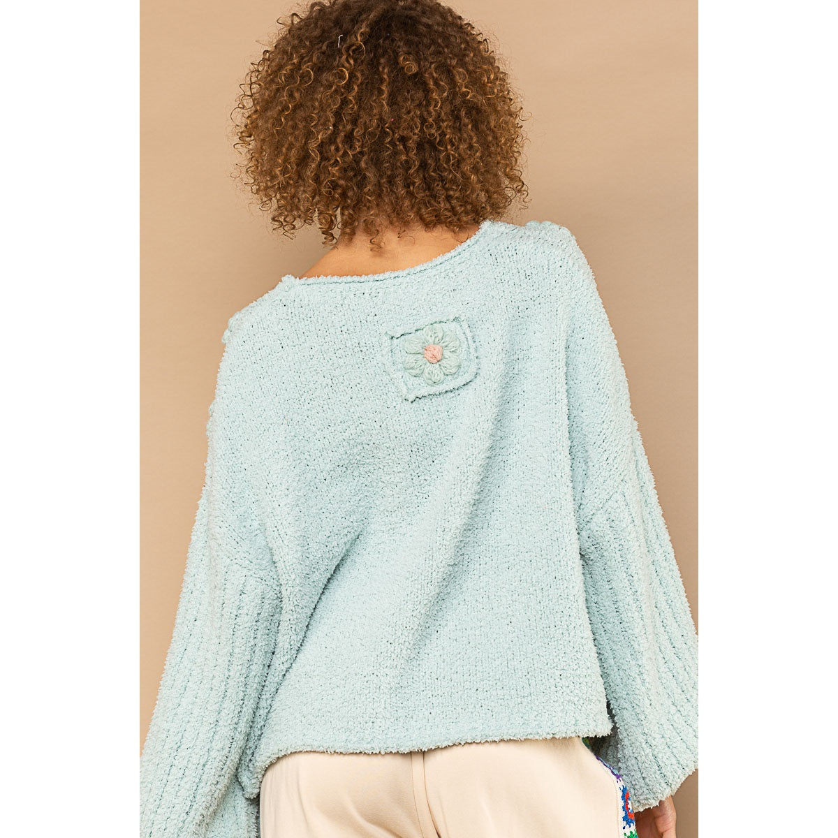 Floral Patch Fleece Pullover