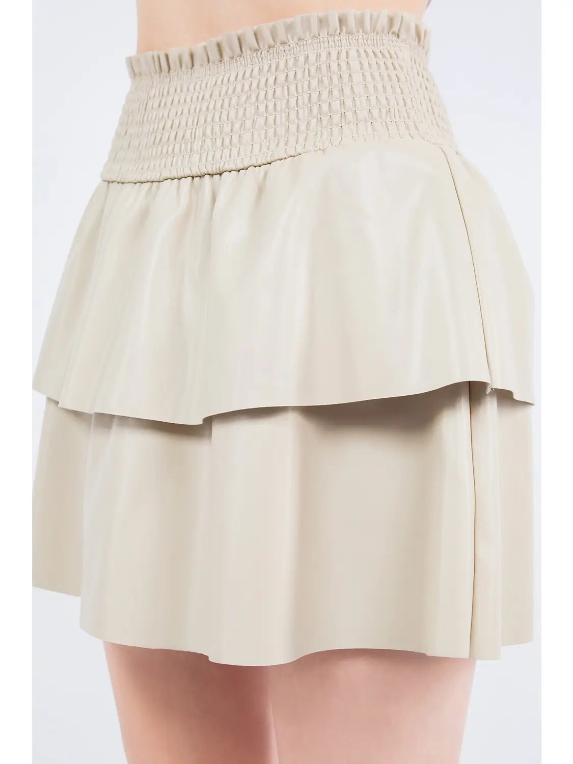 Tiered & Smocked Mini Skirt