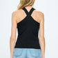 Knit Cross Sleeveless Top