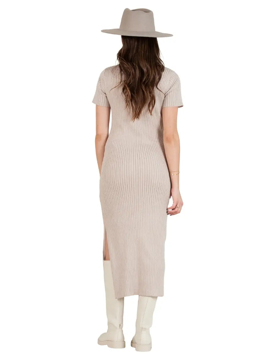 Ribbed Midi Sweater Dress