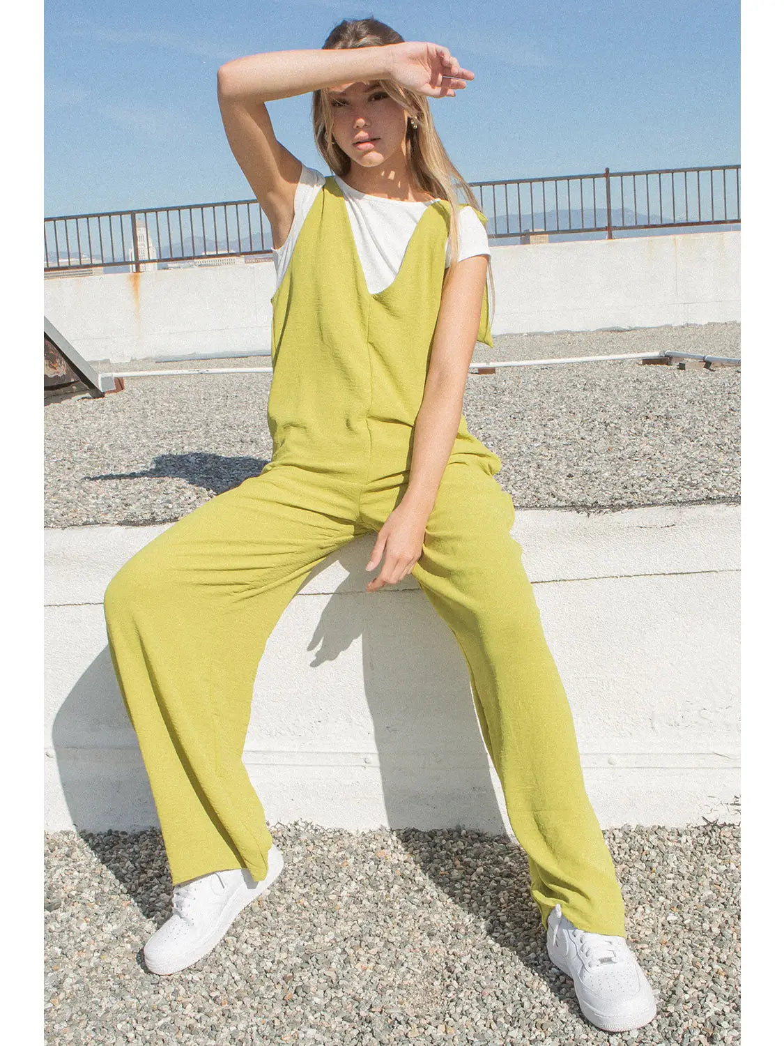 Double V-Neck Jumpsuit