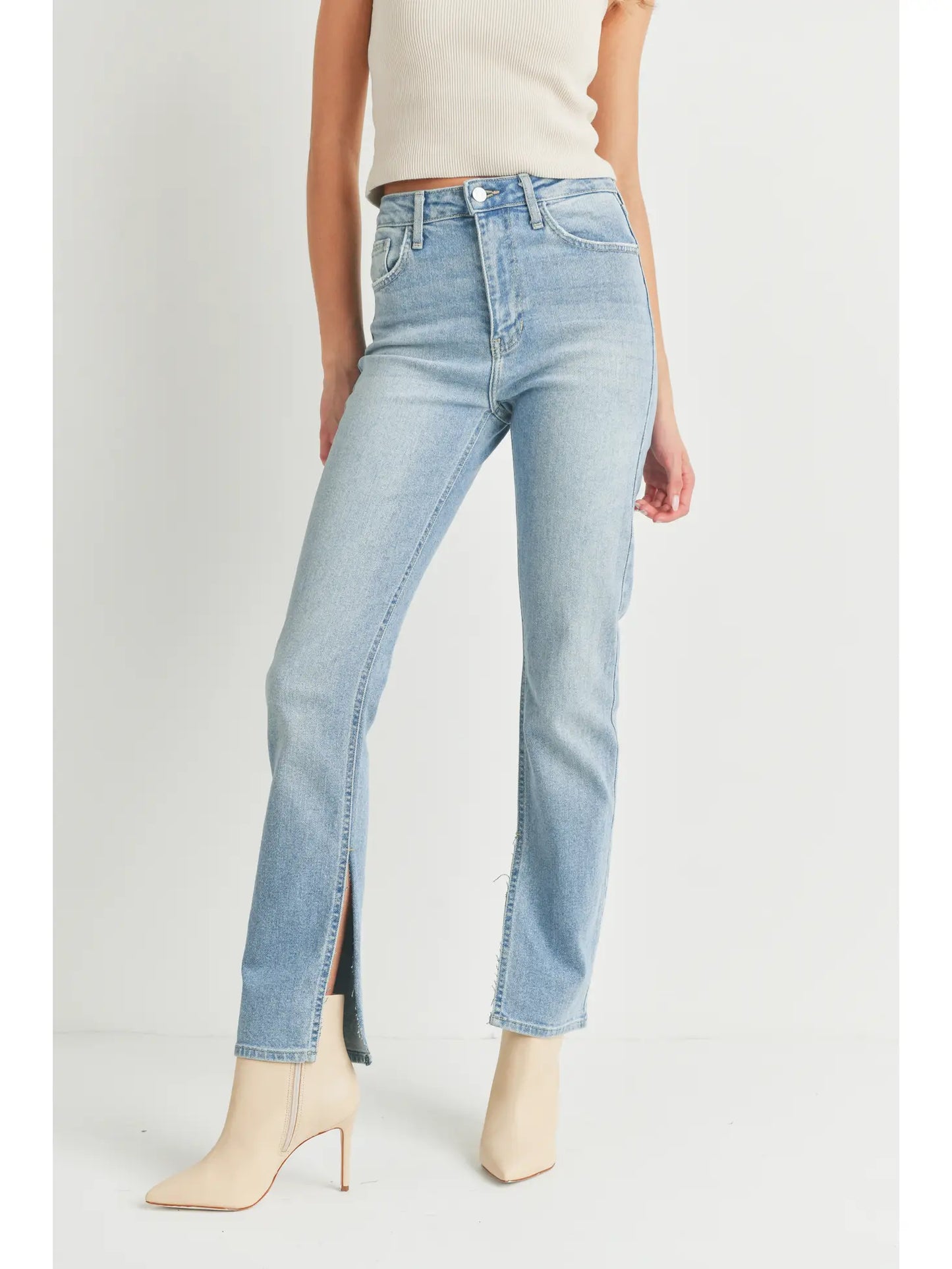 Slit Leg Straight Jean