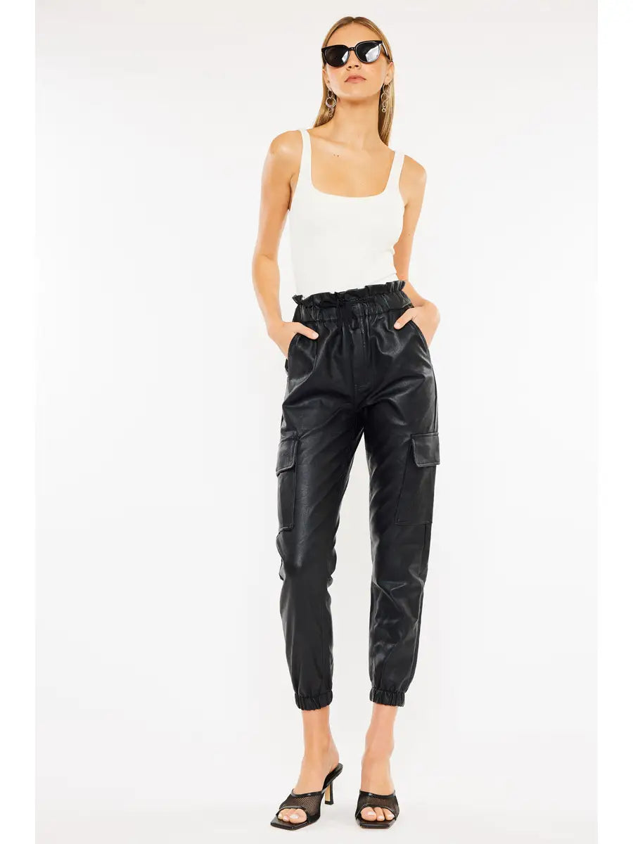 Leather Cargo Jogger