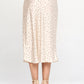 Star Print Satin Midi Skirt