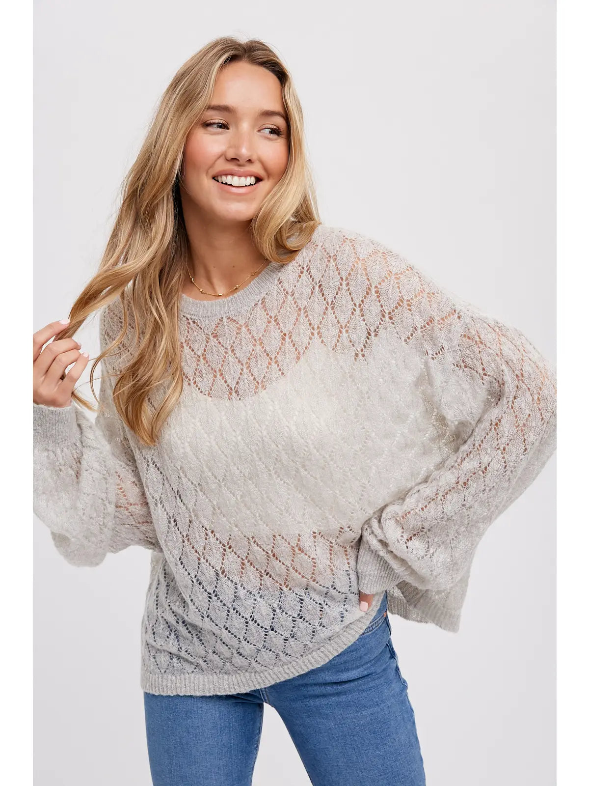 Pointelle Knit Pullover