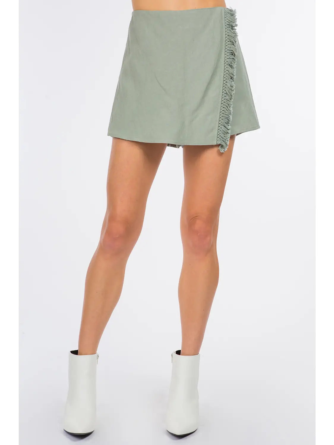 Linen Tassel Skort