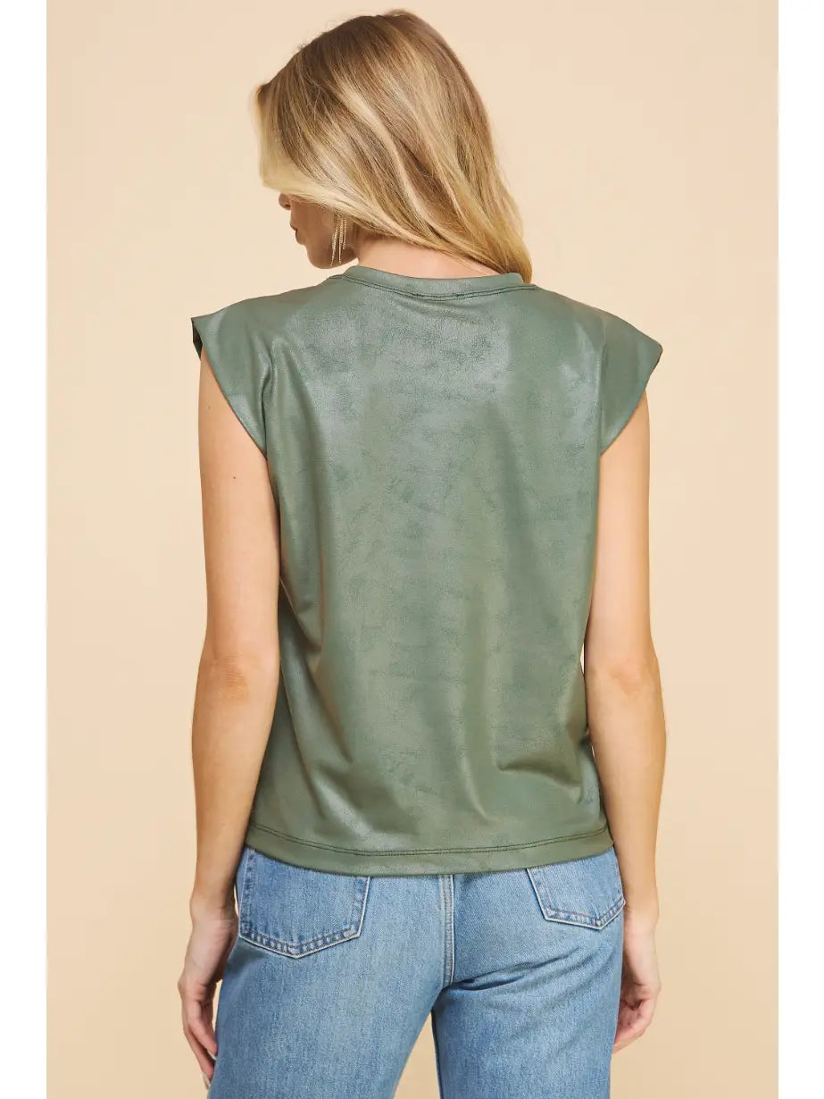 Metallic Muscle Tee