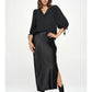 V-Neck Balloon Sleeve Blouse