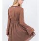 Chiffon Front Tie Mini Dress