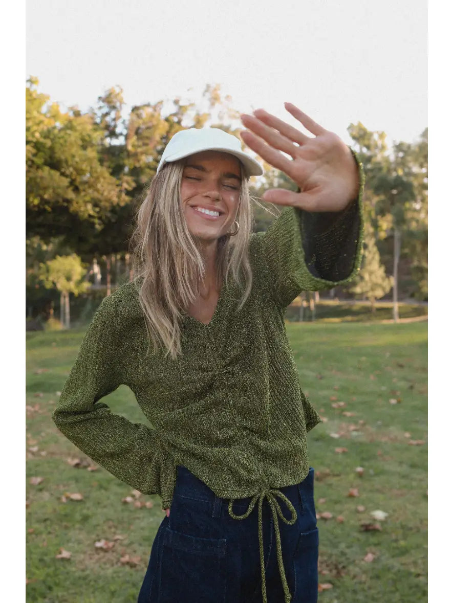 Green Shimmery Blouse