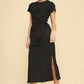 Side Tie Midi Dress