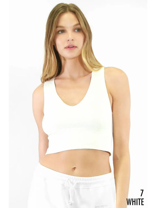Plunge V-Neck Crop Top