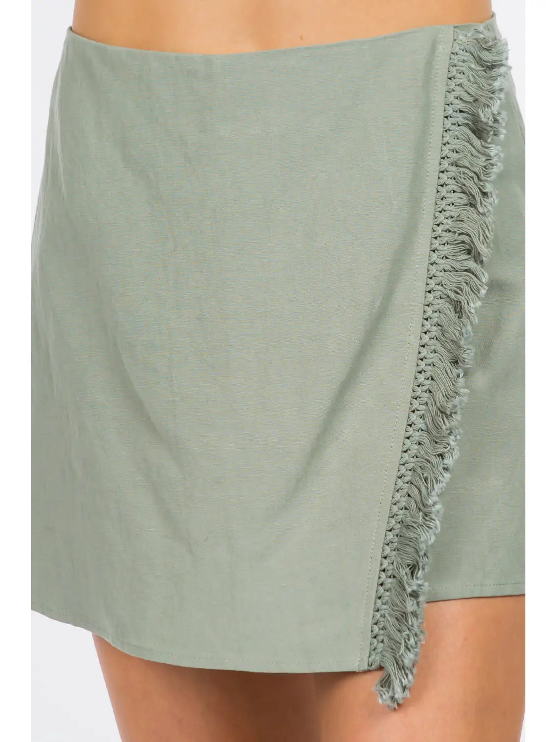 Linen Tassel Skort