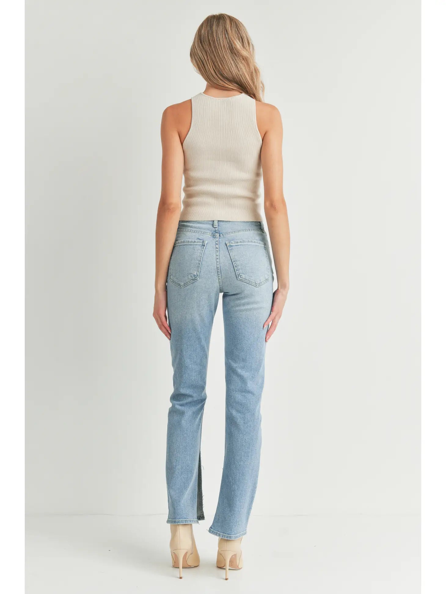 Slit Leg Straight Jean